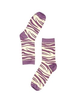 Sokken glitter lila zebra - PinnedByK