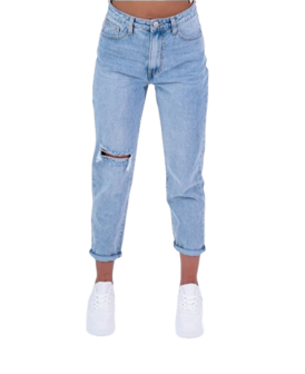 Mom jeans met scheur