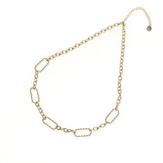 Ketting N1709-2 shiny schakels goud - Day&amp;Eve 