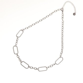 Ketting N1709-1 shiny schakels zilver - Day&amp;Eve 