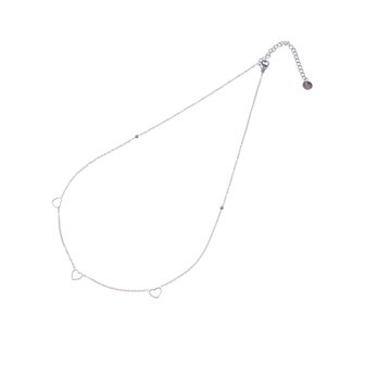 Ketting N3203-1 3 hearts zilver - Day&amp;Eve 