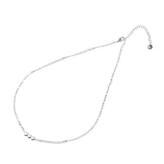 Ketting N3207-1 3 small hearts zilver - Day&amp;Eve