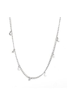 Ketting N1773-1 stars and moon zilver - Day&amp;Eve