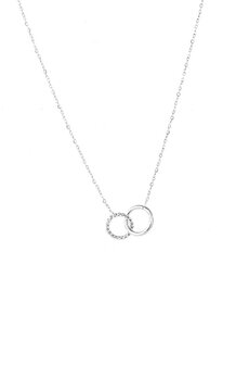 Ketting N2742-1 double hoop zilver - Day&amp;Eve 