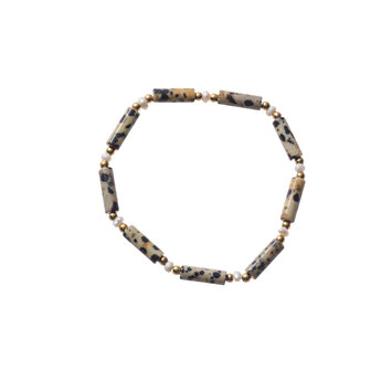 Armband B3256-1 long beads jasper - Day&amp;Eve