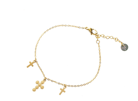 Armband B2818-2 enamel crosses goud - Day&amp;Eve 