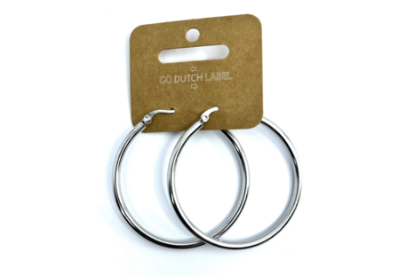 Oorbellen E1307-50-1 basic hoops 50mm zilver - Day&amp;Eve