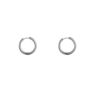 Oorbellen E3988-1 hoop 3x18 mm zilver - Day&amp;Eve 