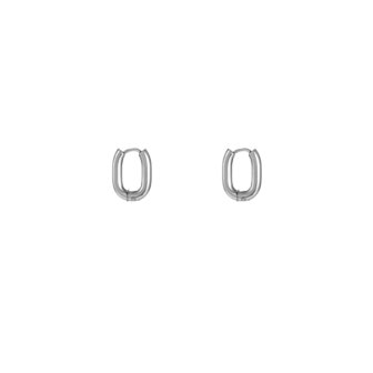 Oorbellen E3967-1 oval hoop 13x16 mm zilver - Day&amp;Eve 