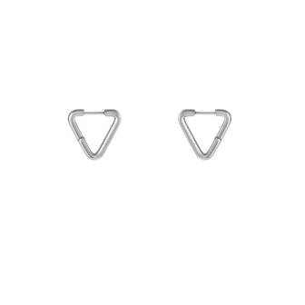 Oorbellen E3907-1 triangle ring big zilver - Day&amp;Eve 