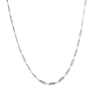 Ketting N3708-1 fishbone pattern necklace  zilver - Day&amp;Eve 