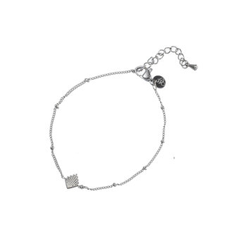 Armband B3818-1 small fan zilver - Day&amp;Eve 