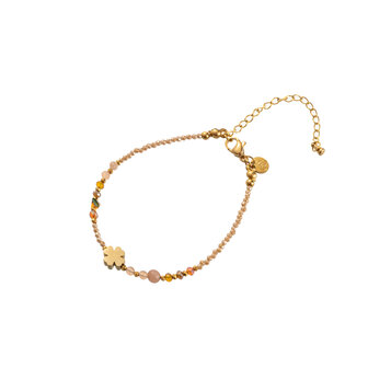 Armband B3932-3 lucky stones bracelet champagne goud - Day&amp;Eve