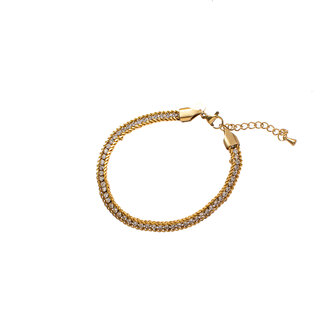 Armband B3722-2  small crystal bracelet goud - Day&amp;Eve 