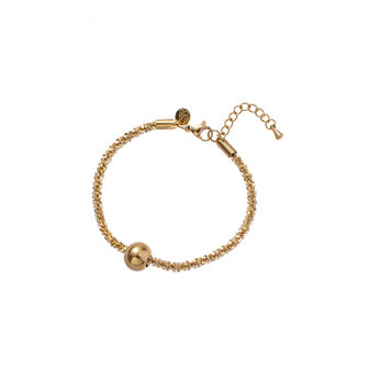 Armband B3711-2 fringe ball bracelet goud - Day&amp;Eve 