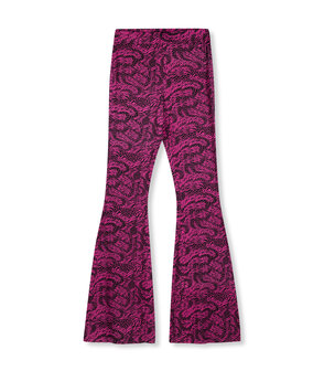 Broek flared heart zebra Abba roze - Refined Department