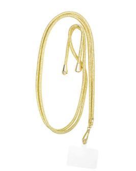 phone cord metallic goud