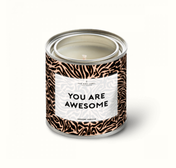 Geurkaars You are awesome blik groot  - The Gift Label