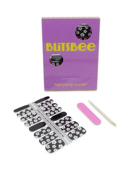 Nagel stickers blooming black - Blitsbee