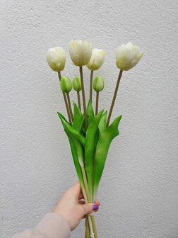 Real touch tulpen 7x - white 