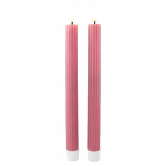 Led kaarsen 2ps - roze