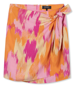 Rokje wrap ESTELLE roze/oranje - Refined Department