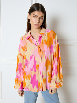 Oversized blouse FAYA roze/oranje - Refined Department
