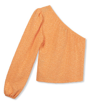 One shoulder top CLEO peach/oranje - Refined Department