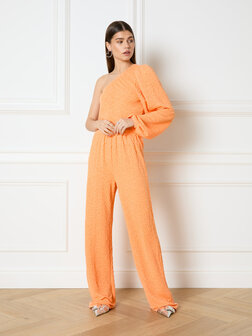 One shoulder top CLEO peach/oranje - Refined Department