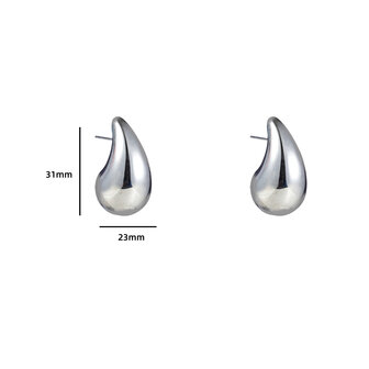 Oorbellen E4463-1- Haily drop 32mm zilver- Day&amp;Eve 