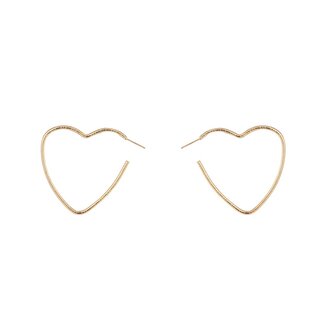 Oorbellen E2230-2 big heart ring goud - Day&amp;Eve 