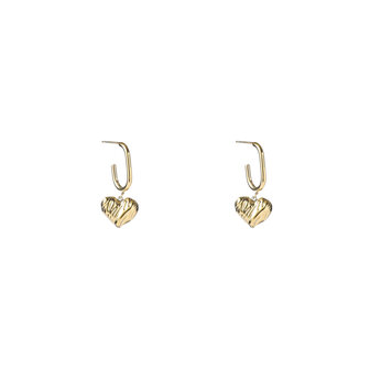 Oorbellen E5405-2 Heart hoop goud - Day&amp;Eve 
