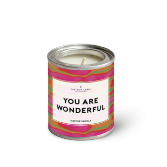 Geurkaars You are wonderful blik klein -  The Gift Label