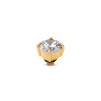 Steentje twisted Glint stone crystal 6 mm goud TMF1 - Melano