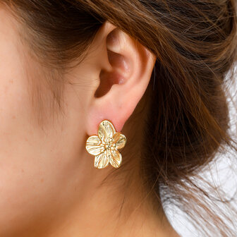 Oorbellen E4962-2  Full Flower stud goud - Day&amp;Eve