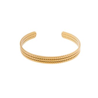 Armband bangle Triple goud - Label Kiki