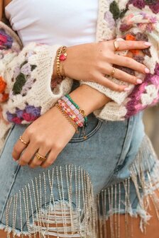 Armband Baby dots goud - Label Kiki