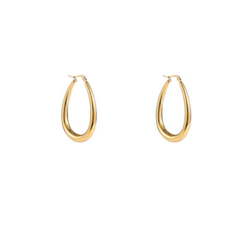 Oorbellen E5390-2 big oval hoop goud - Day&amp;Eve