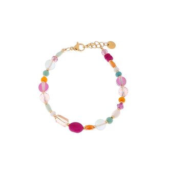 Armband Tropical blossom goud - Label Kiki