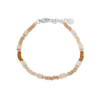 Armband LK040 Pampas zilver - Label Kiki
