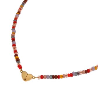 Ketting Heartbeat goud - Label Kiki