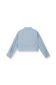 Blouse cropped gestreept Rosemary blauw/wit - Refined Department