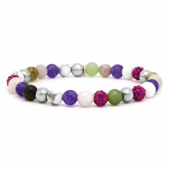 Armband spiral Evolet fuchsia crystal xs - Karma