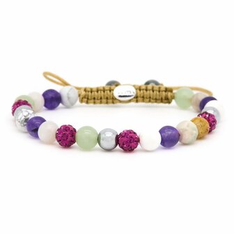Armband spiral Evolet fuchsia crystal xs - Karma