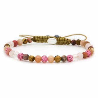 Armband spiral Bebe pink crystal xxs - Karma