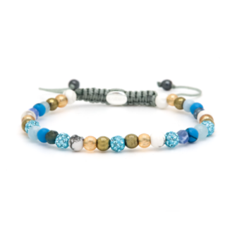 Armband spiral Skylar blue crystal xxs - Karma