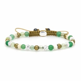 Armband spiral Oakly white crystal xxs - Karma