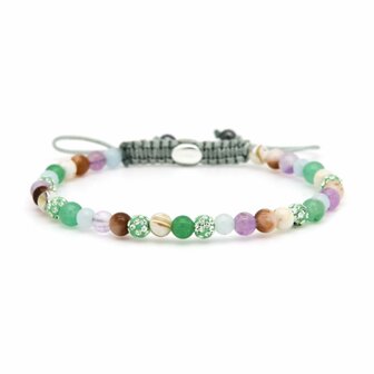 Armband spiral Flora green crystal xxs - Karma