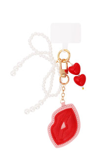 Bag charm kisses &amp; pearls