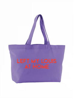 Canvas shopper Louis Neon Orange Velvet - Pinned By K